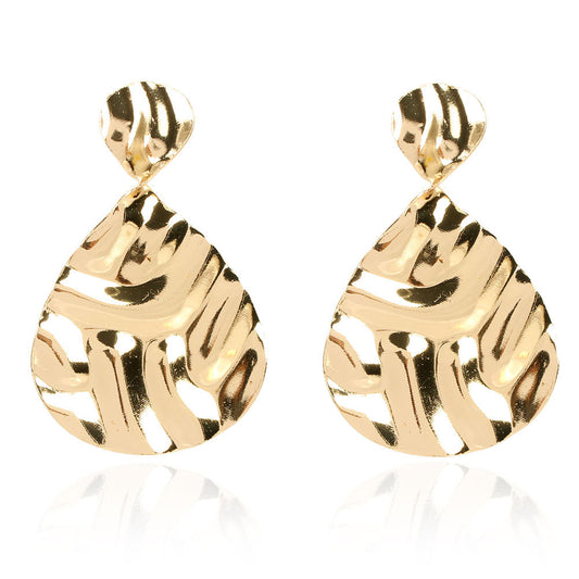 Fashion Retro Alloy Geometric Earrings Personality Gold Drop Earrings Women